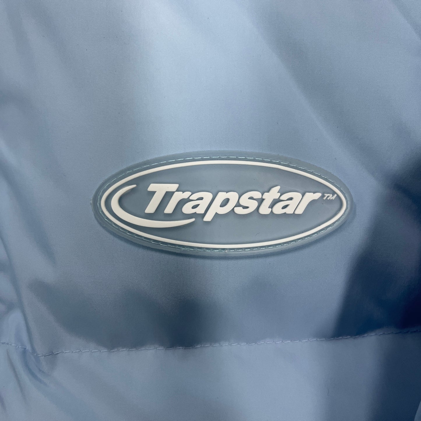 Trapstar Hyperdrive Detachable Hood Puffer Jacket Ice Blue