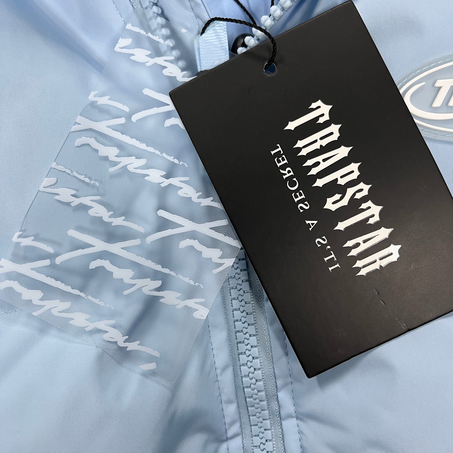 Trapstar Hyperdrive Detachable Hood Puffer Jacket Ice Blue