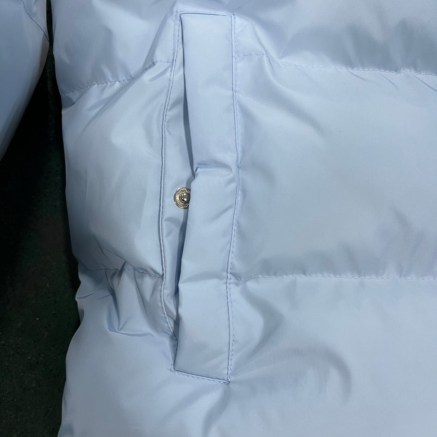 Trapstar Hyperdrive Detachable Hood Puffer Jacket Ice Blue