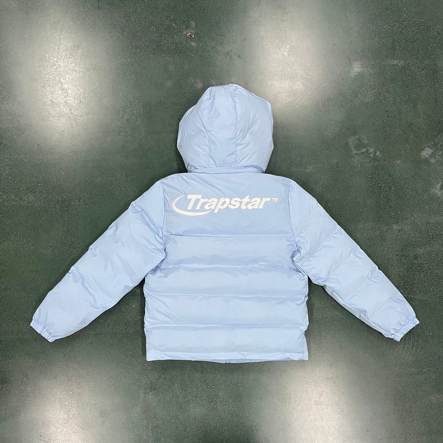 Trapstar Hyperdrive Detachable Hood Puffer Jacket Ice Blue