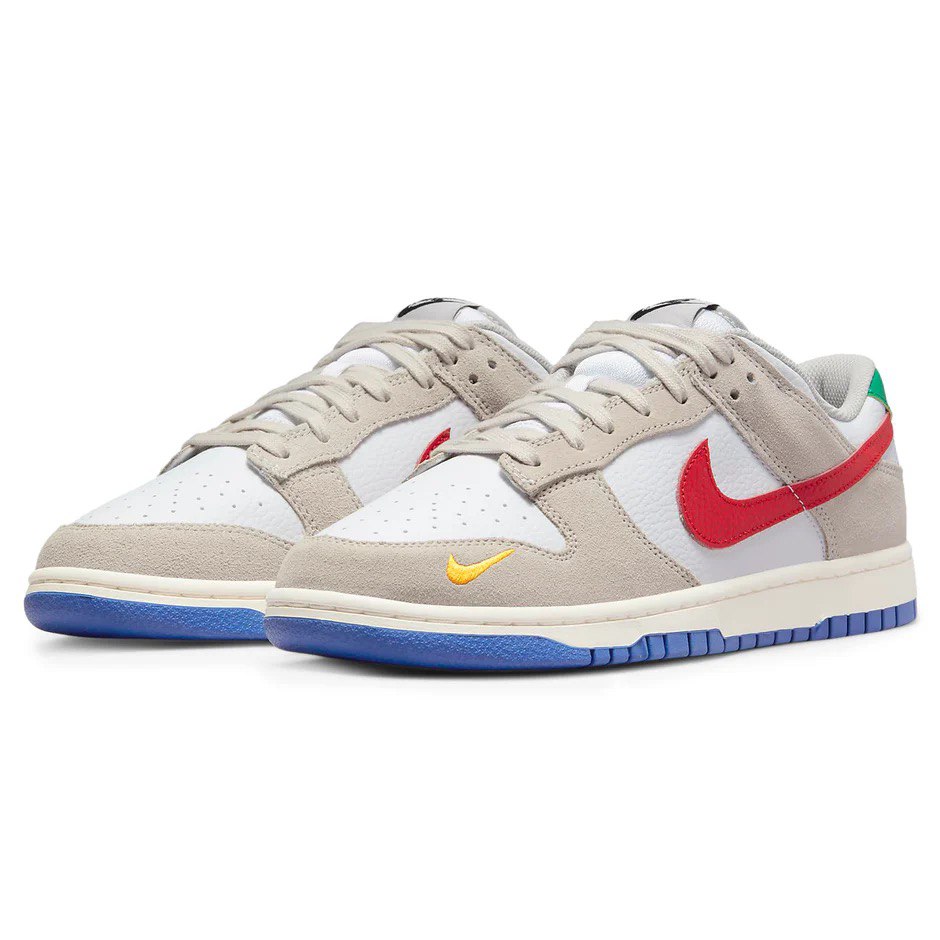 Nike Dunk Low Light Iron Ore Red Blue - The Sneaker Dept