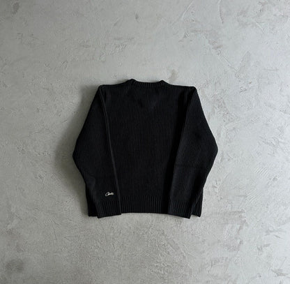 Corteiz Crest Knit Sweater Black