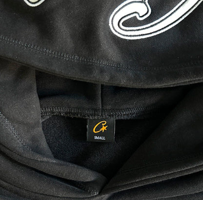 Corteiz Black Satin C-star Applique Tracksuit