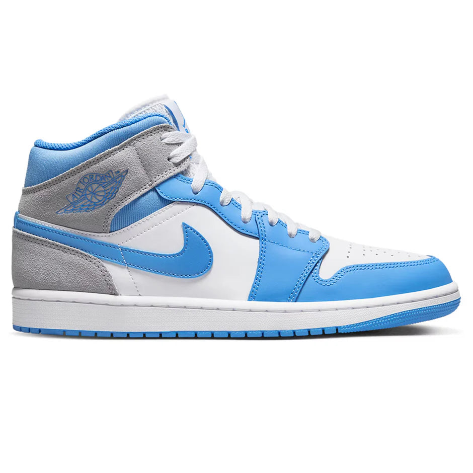 Air Jordan 1 Mid University Blue Grey - The Sneaker Dept