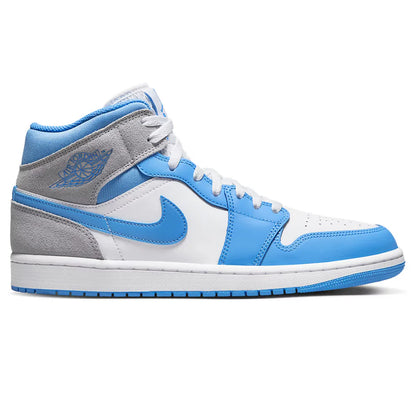 Air Jordan 1 Mid University Blue Grey - The Sneaker Dept
