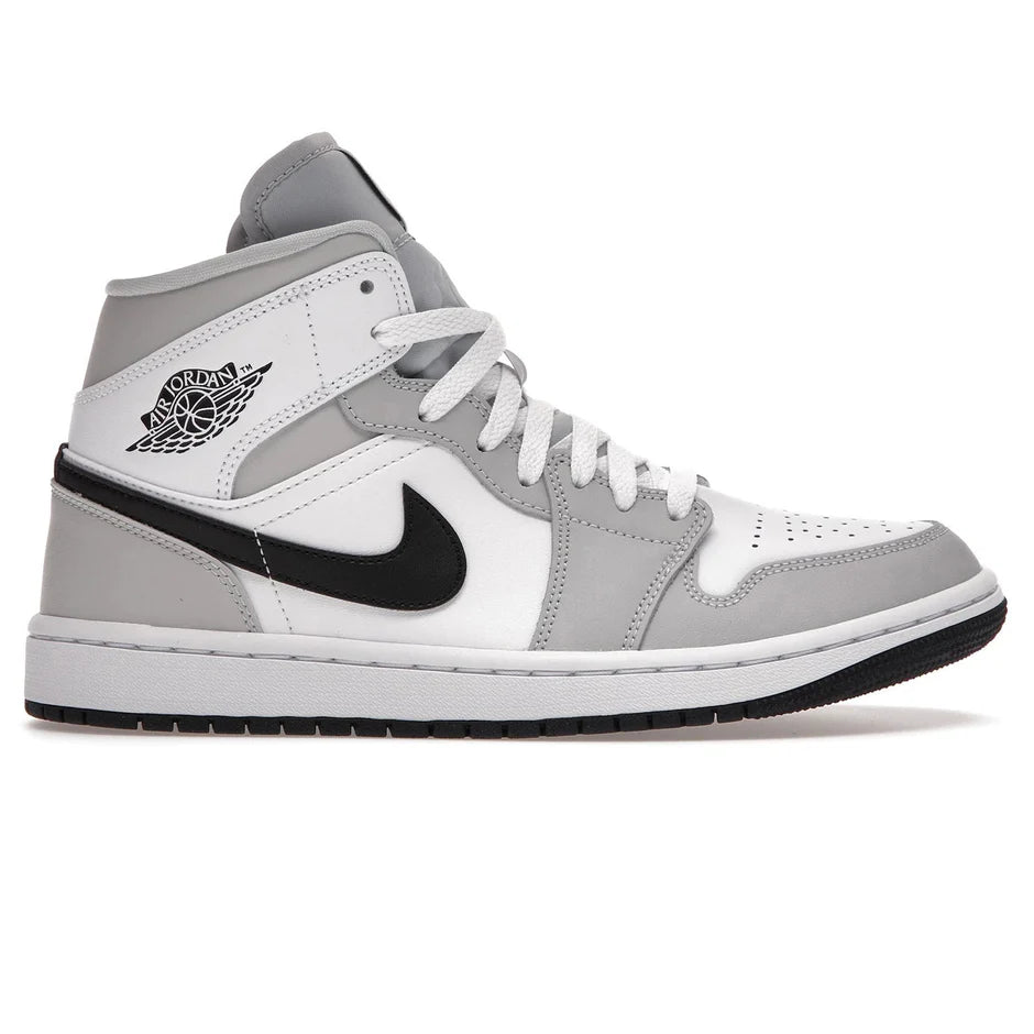 Air Jordan 1 Mid White Light Smoke Grey (W) - The Sneaker Dept