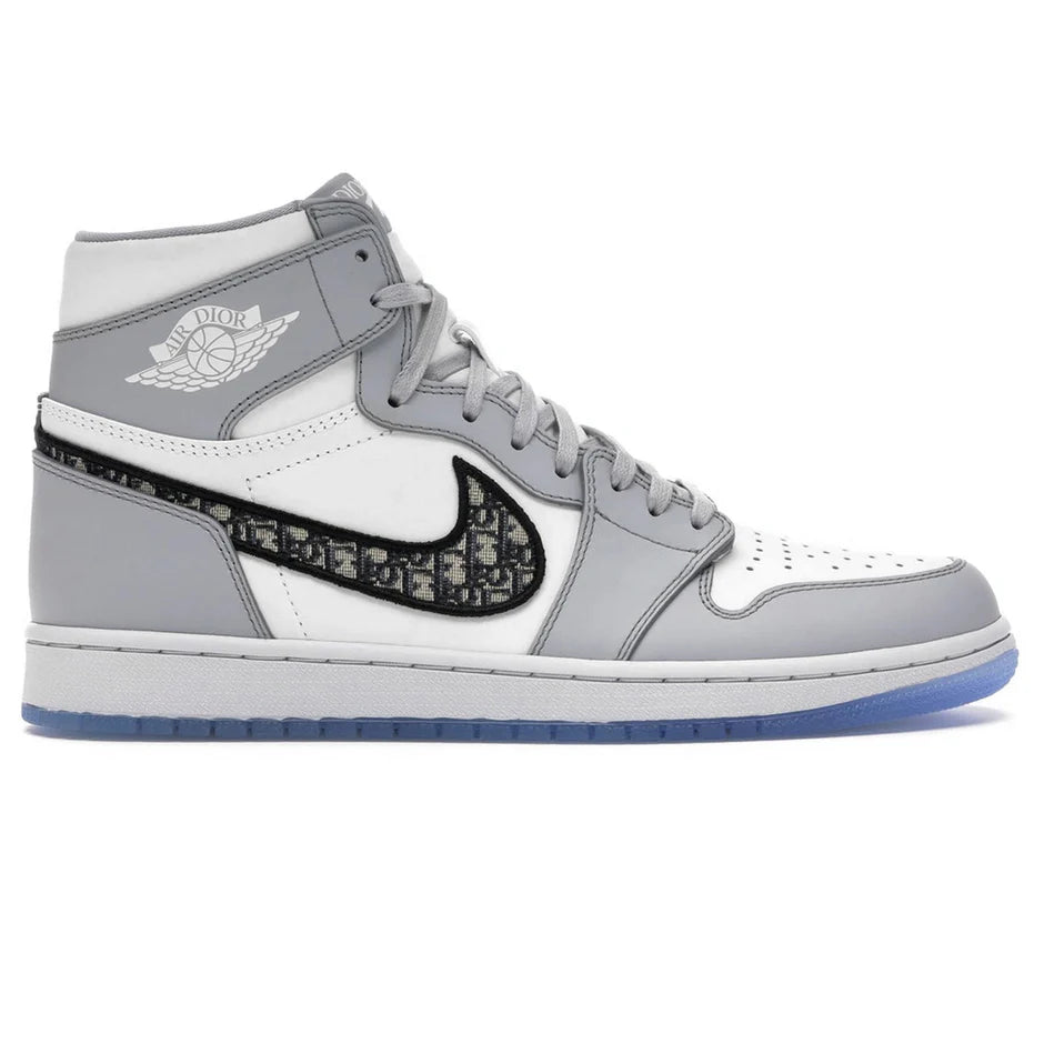 Dior x Air Jordan 1 High OG Grey Sneaker - The Sneaker Dept