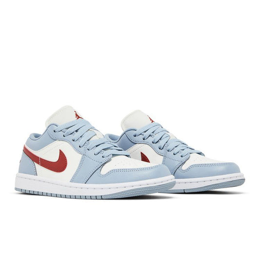 Wmns Air Jordan 1 Low 'Blue Whisper Dune Red'