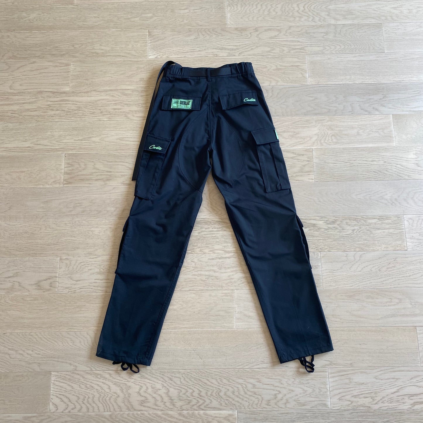 Corteiz Black Green Logo Cargo