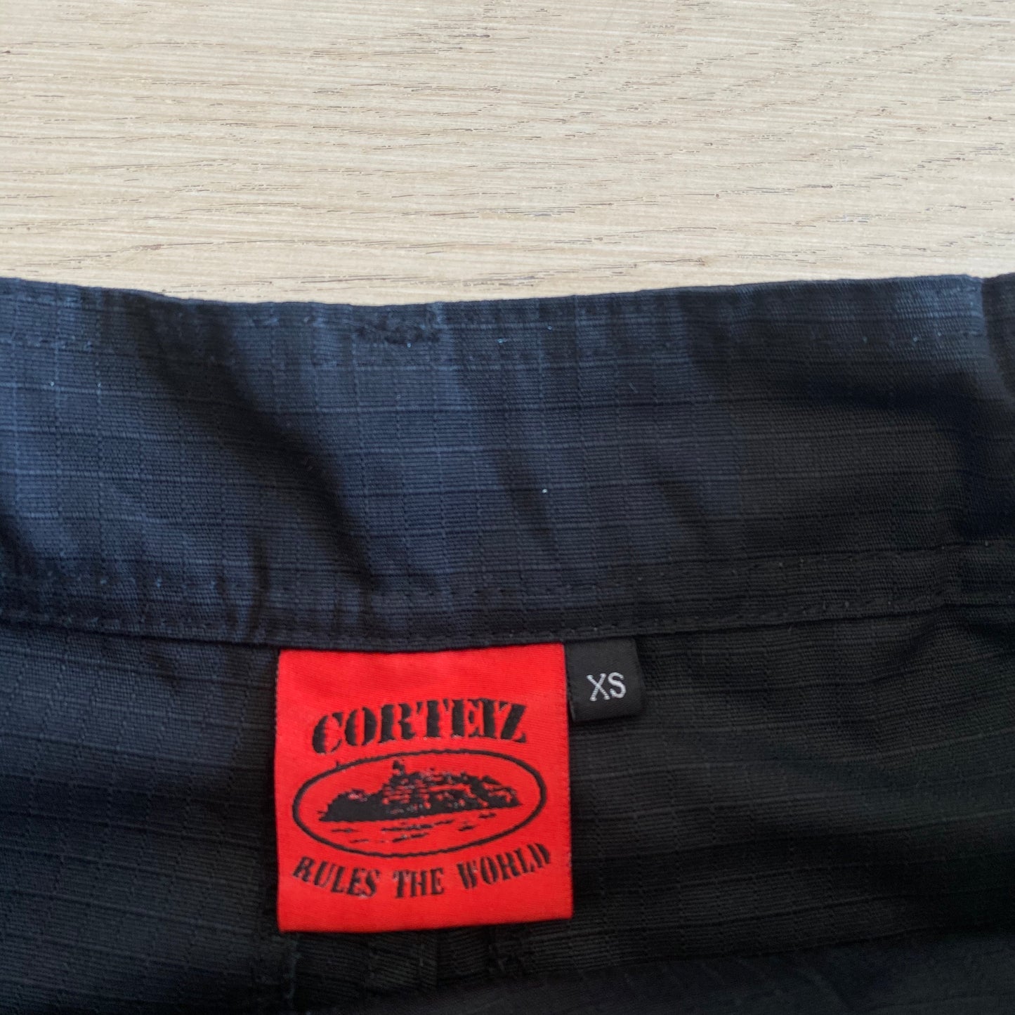 Corteiz Black With Red Logo Cargos