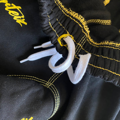 Corteiz Black Yellow Joggers