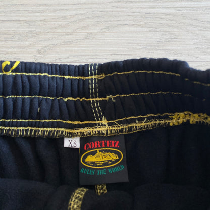 Corteiz Black Yellow Joggers