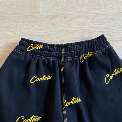 Corteiz Black Yellow Joggers