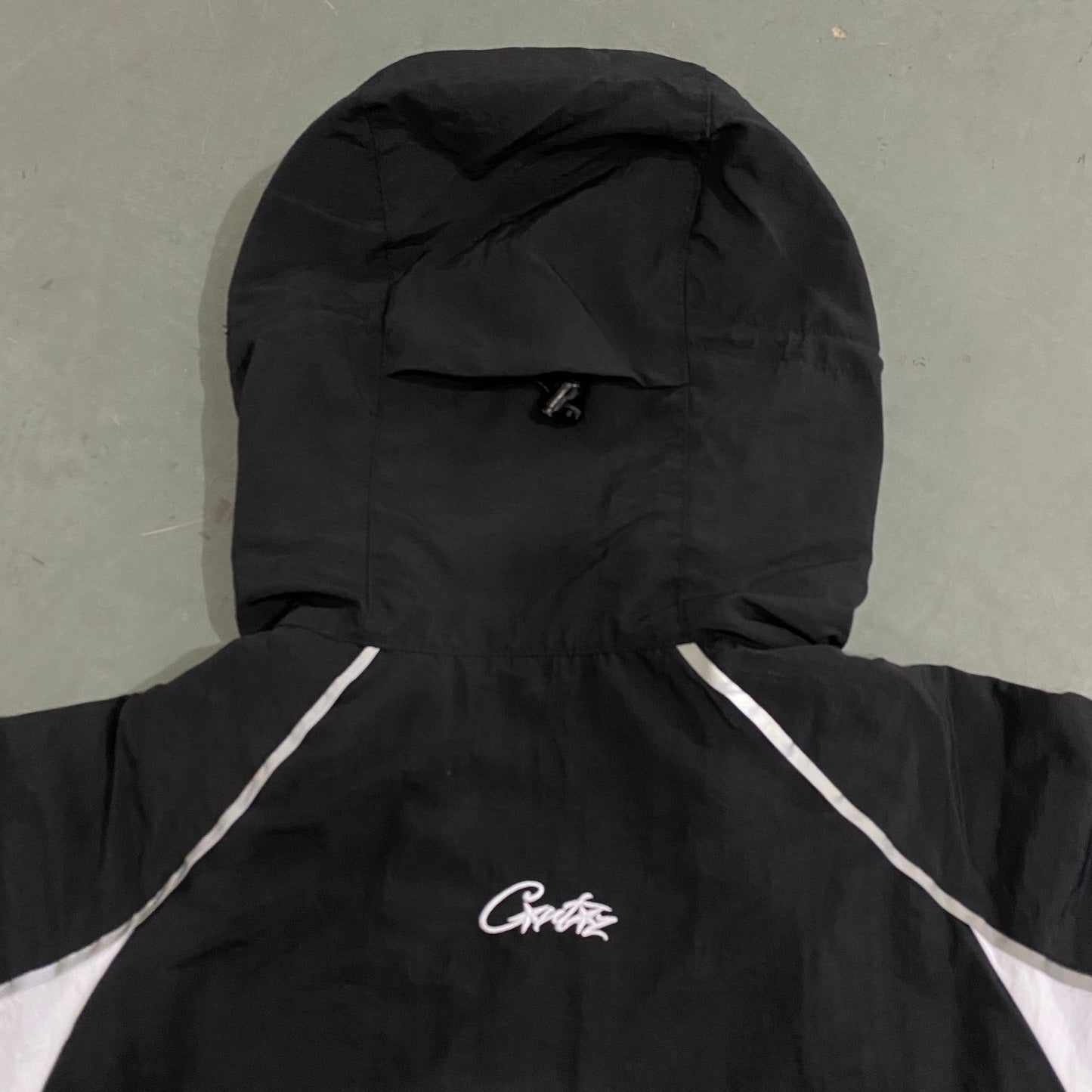 Corteiz Alcatraz Sun & Rain Windbreaker Black White