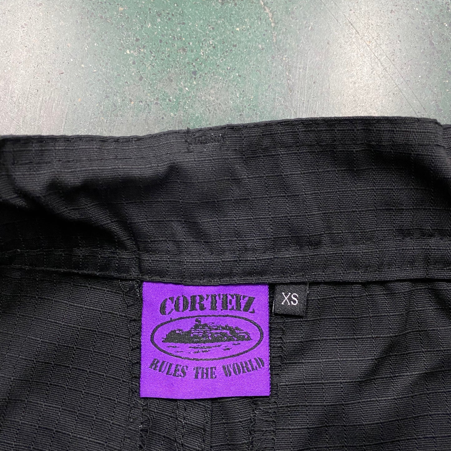 Corteiz Black Purple Logo Cargo