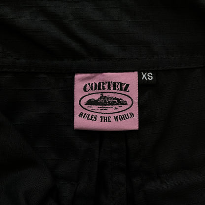 Corteiz Black Pink Logo Cargo