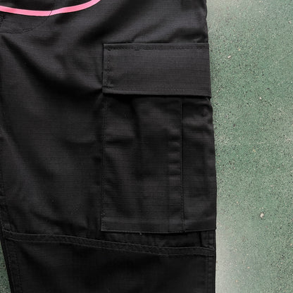 Corteiz Black Pink Logo Cargo