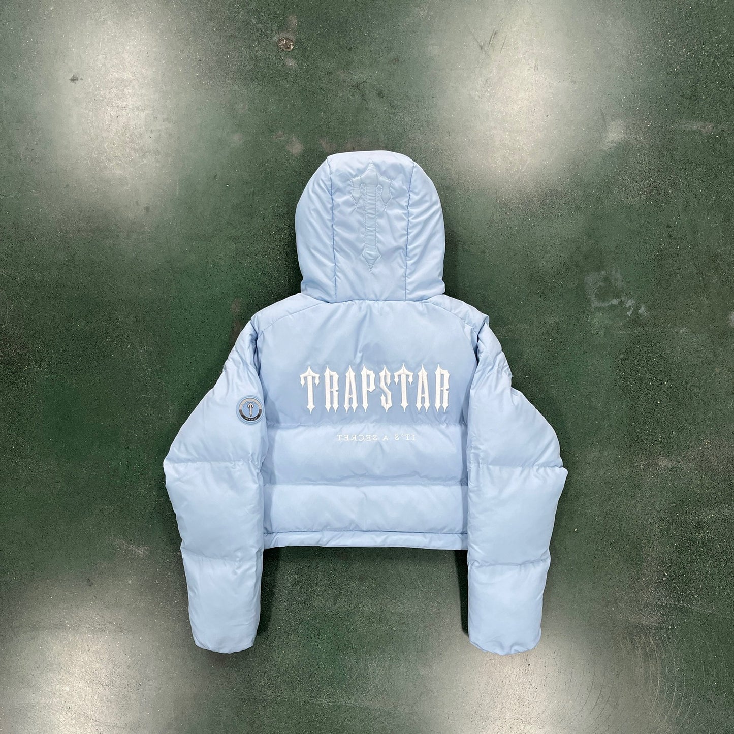 Trapstar Women’s Decodeed Hooded Puffer 2.0 Jacket Ice Blue