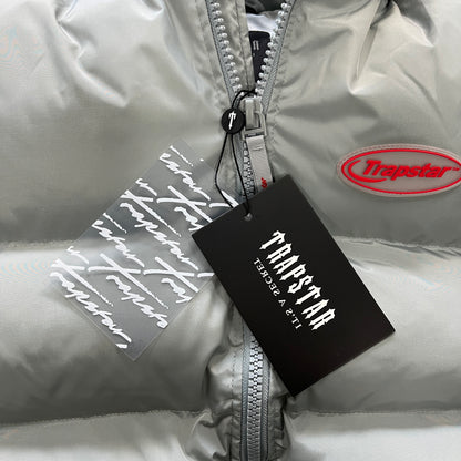 Trapstar Hyperdrive 2.0 Bomber Jacket Light Grey Red