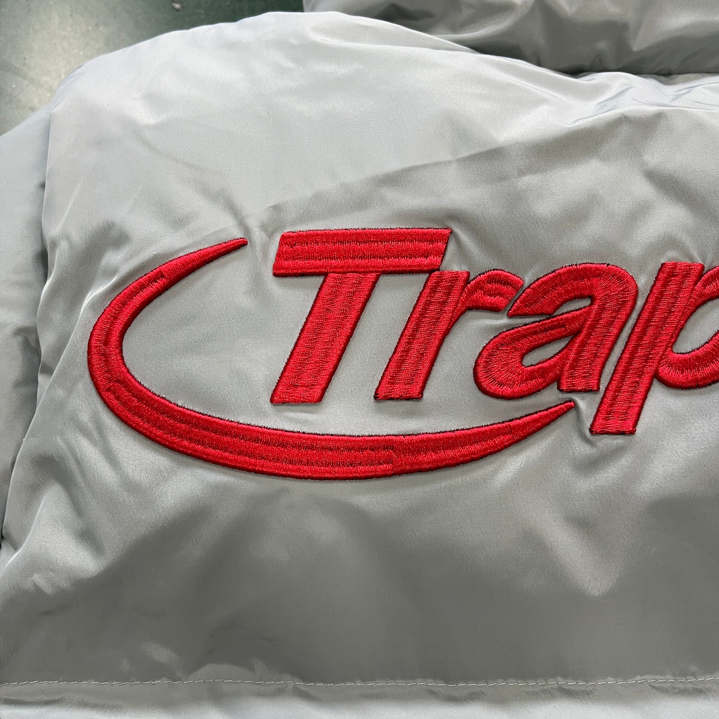 Trapstar Hyperdrive 2.0 Bomber Jacket Light Grey Red