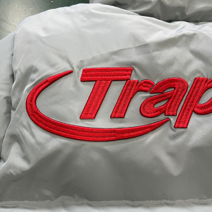 Trapstar Hyperdrive 2.0 Bomber Jacket Light Grey Red
