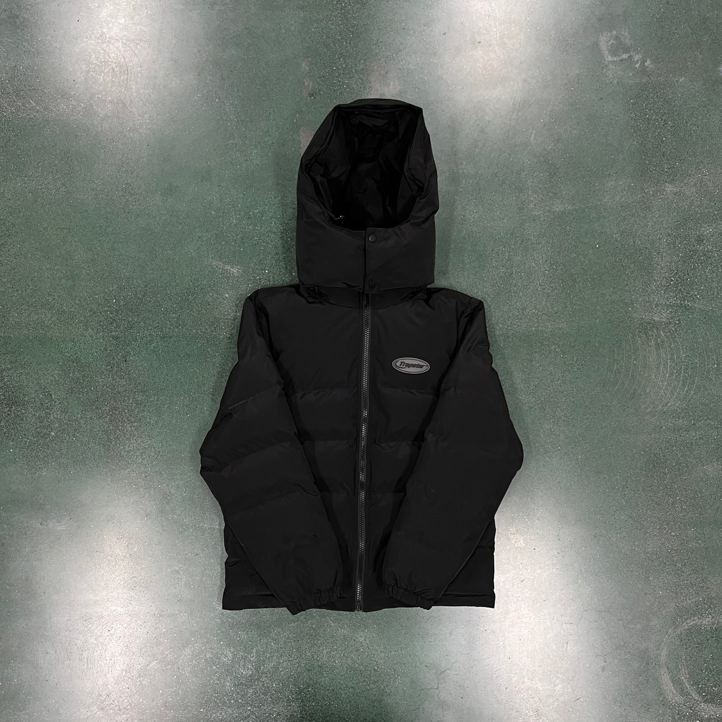 Trapstar Triple Black Hyperdrive Detachable Hood Puffer Jacket