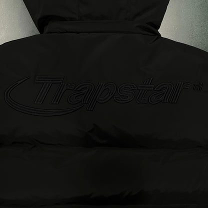 Trapstar Triple Black Hyperdrive Detachable Hood Puffer Jacket