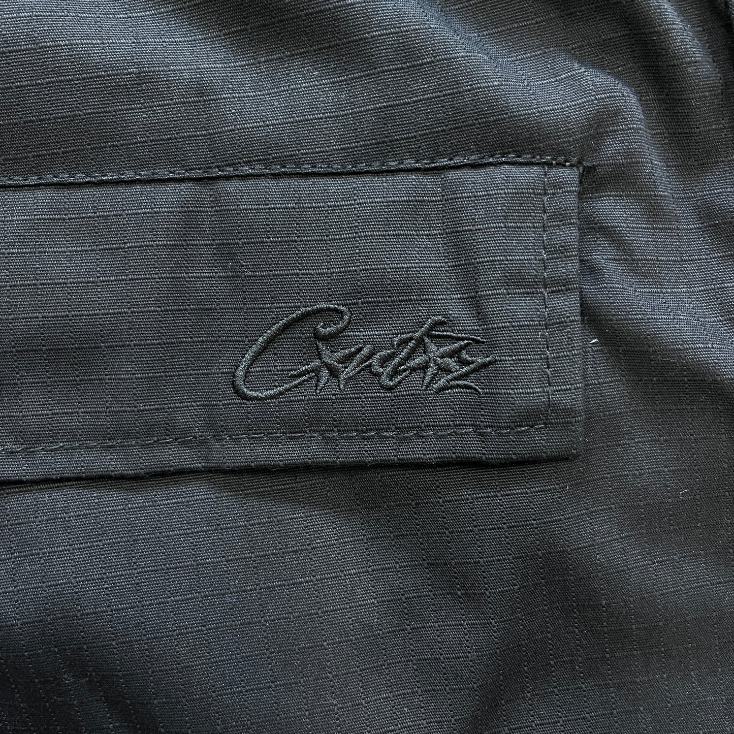 Corteiz Black Black Logo Cargo