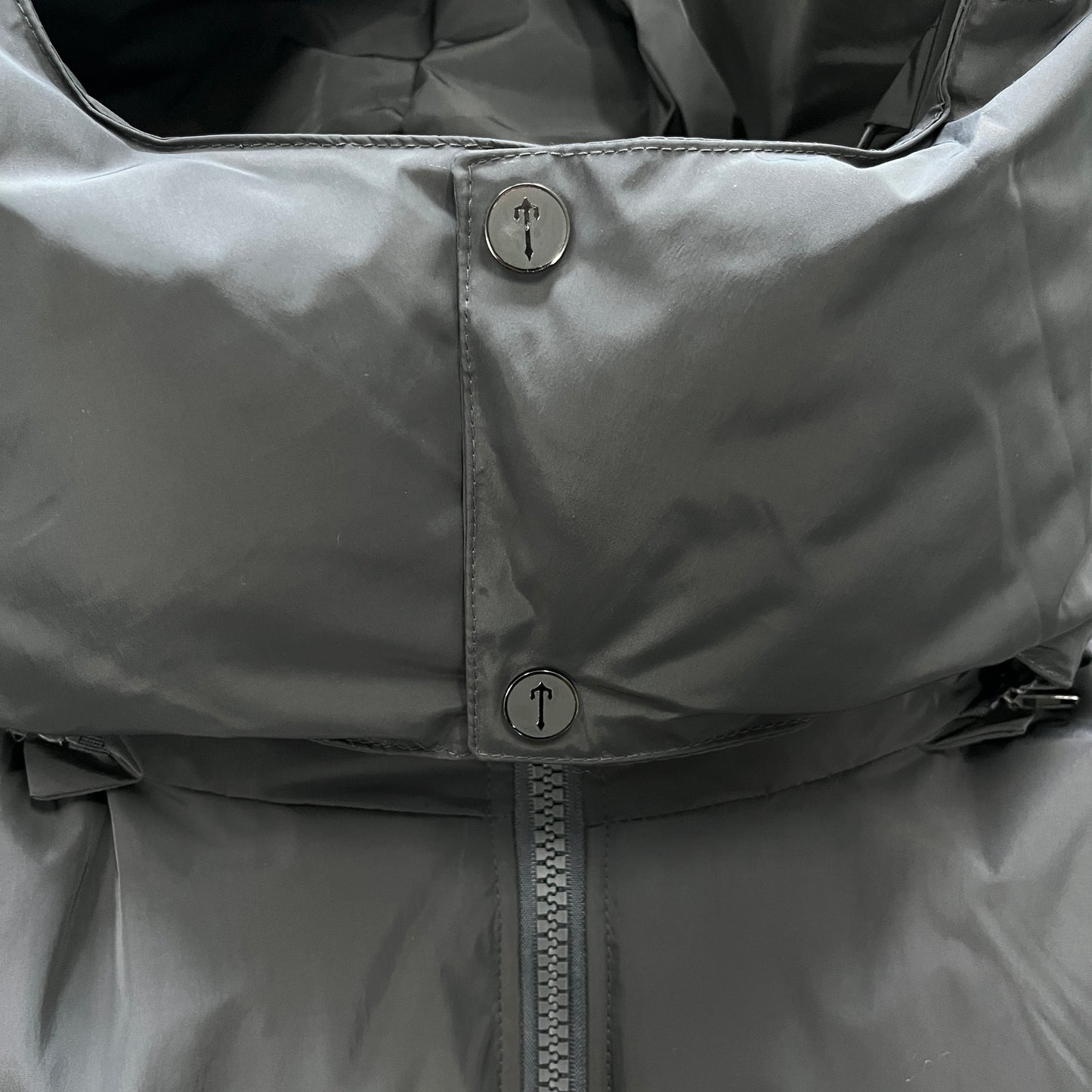 Trapstar Decodeed Hooded Puffer Jacket Stone