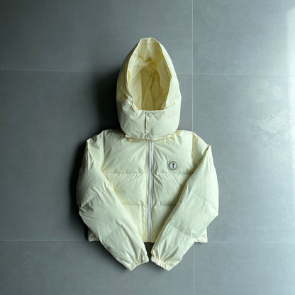 Trapstar Womens Irongate Detachable Hooded Puffer Jacket Cream