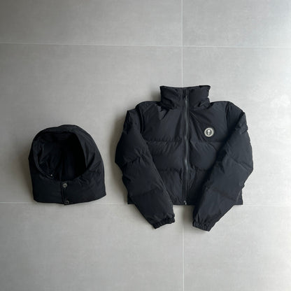 Trapstar Womens Irongate Detachable Hooded Puffer Jacket Black