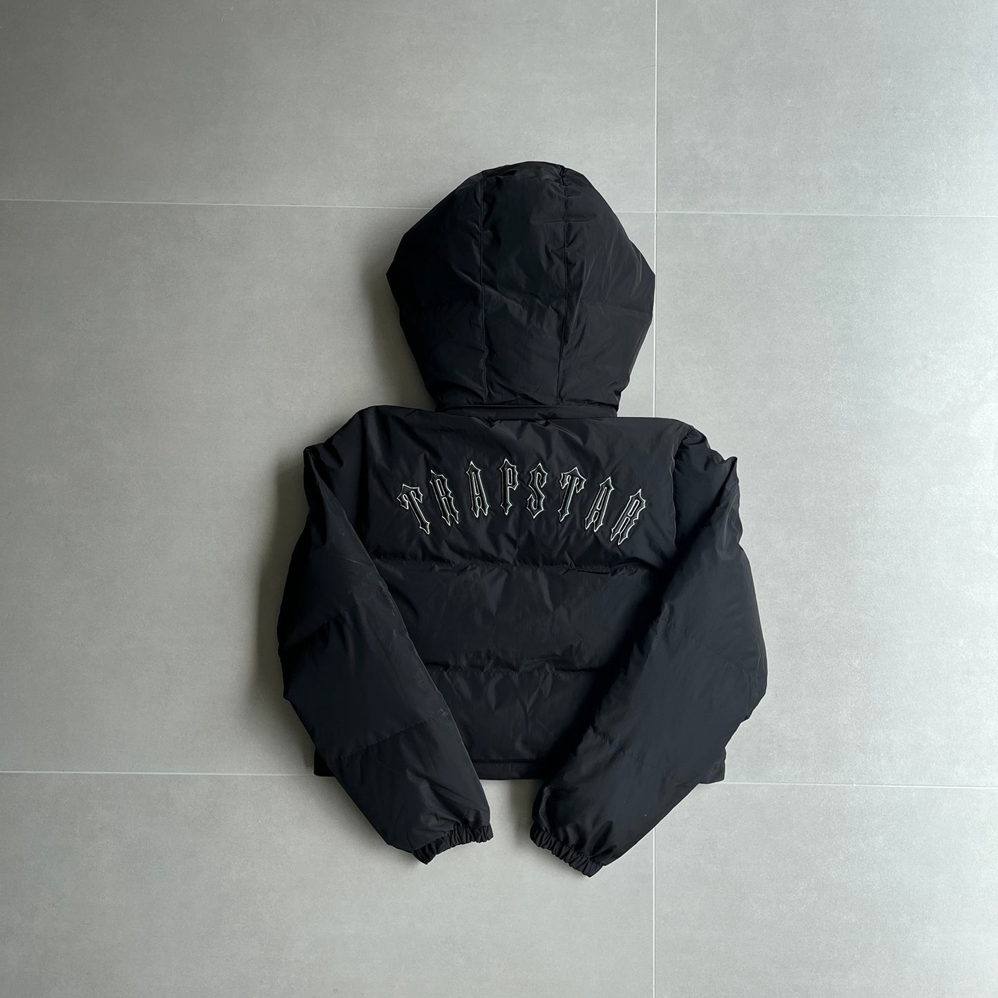 Trapstar Womens Irongate Detachable Hooded Puffer Jacket Black