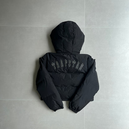 Trapstar Womens Irongate Detachable Hooded Puffer Jacket Black