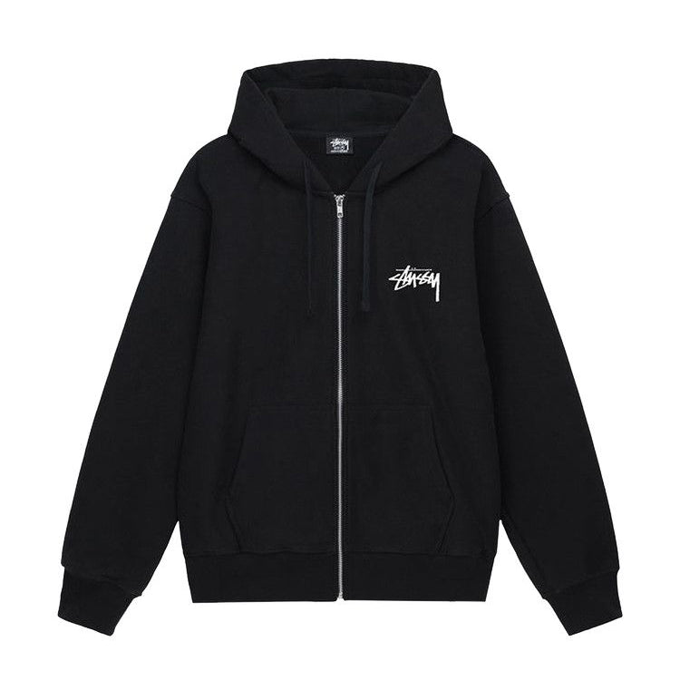 Stussy Burning Stock Zip Hoodie 'Black'