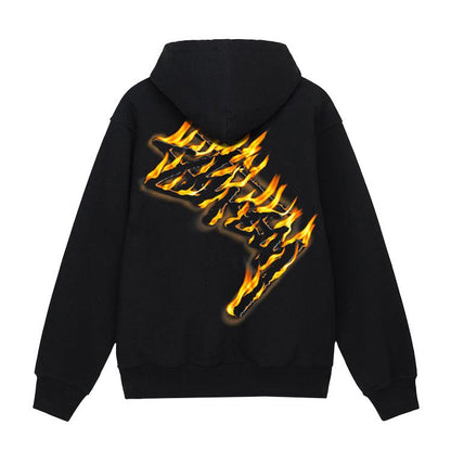 Stussy Burning Stock Zip Hoodie 'Black'