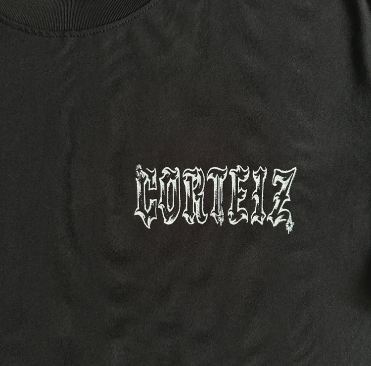 Corteiz Gothic Tee Black