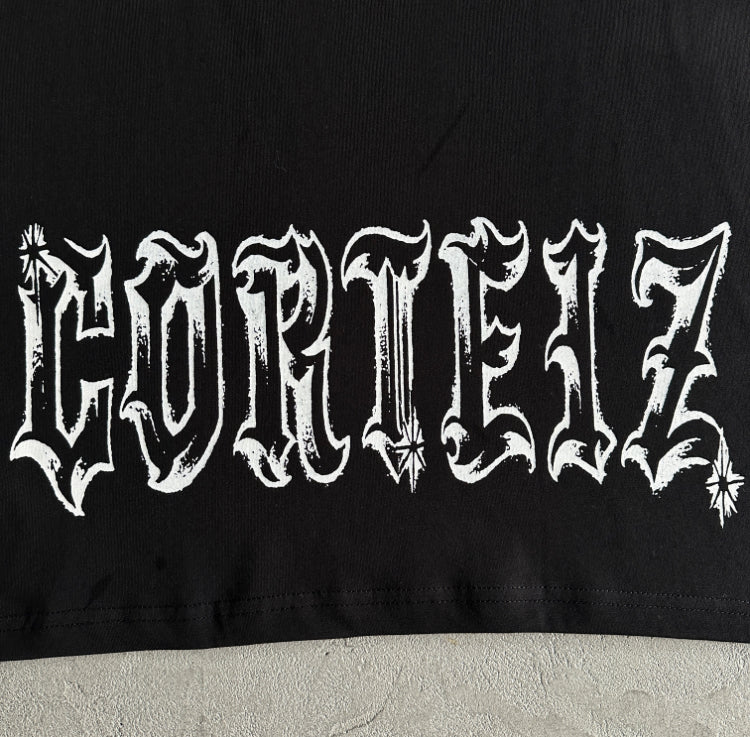 Corteiz Gothic Tee Black