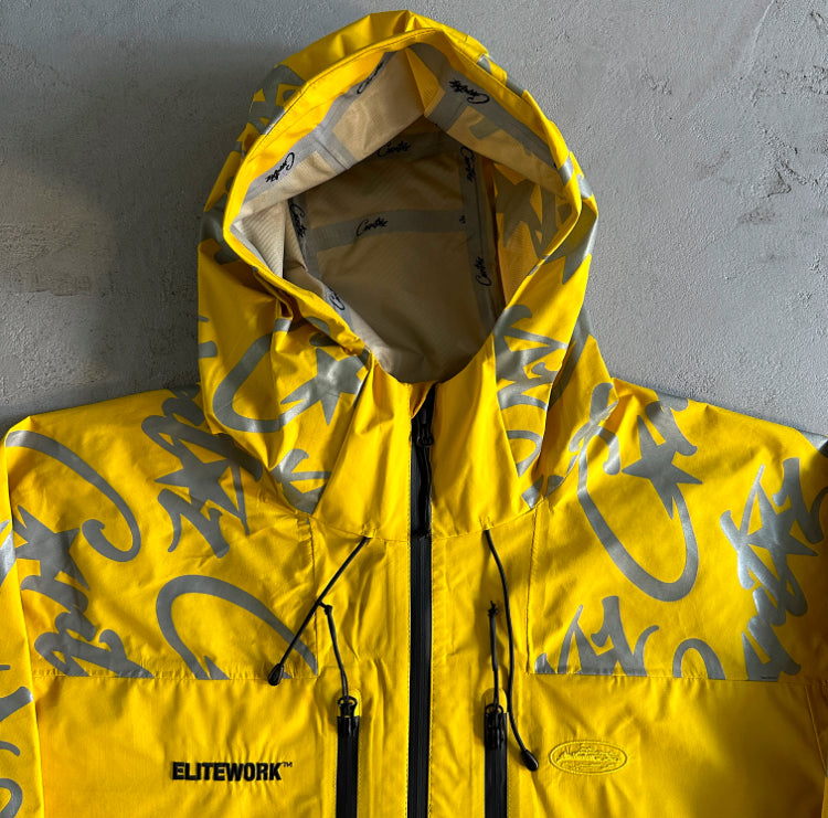 Corteiz Elitework Waterproof Shell Jacket Yellow