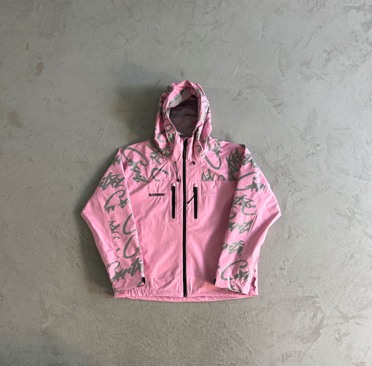 Corteiz Elitework Waterproof Shell Jacket Pink