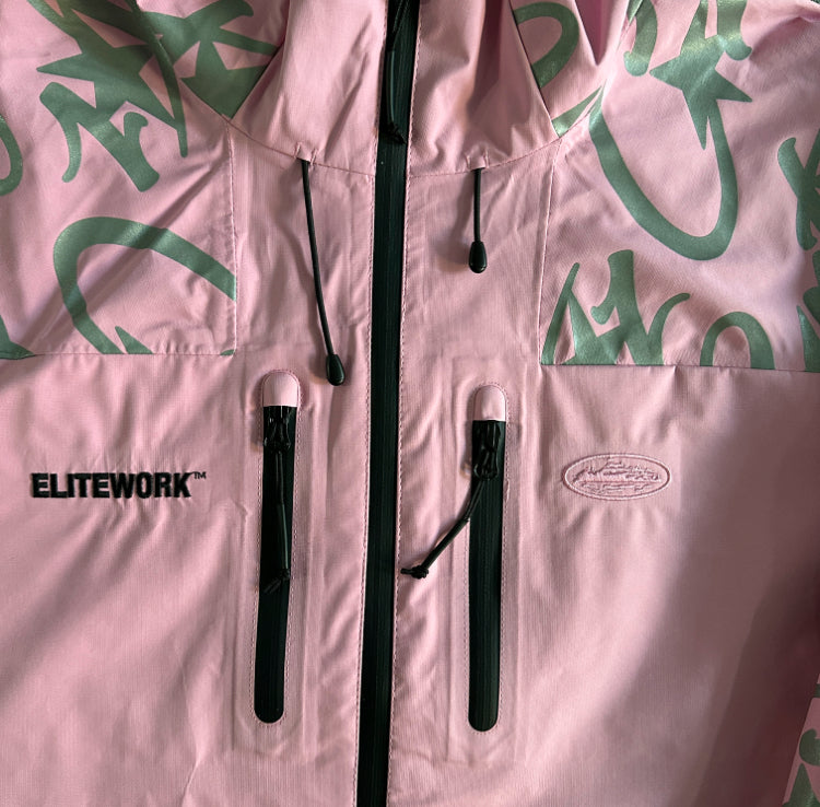 Corteiz Elitework Waterproof Shell Jacket Pink