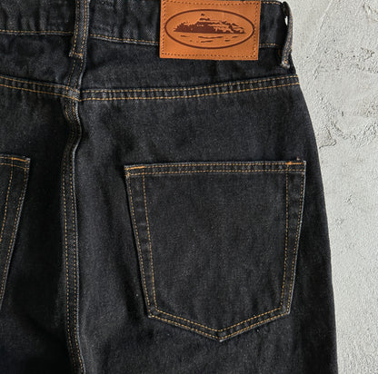 Corteiz Alcatraz Baggy Jeans Black