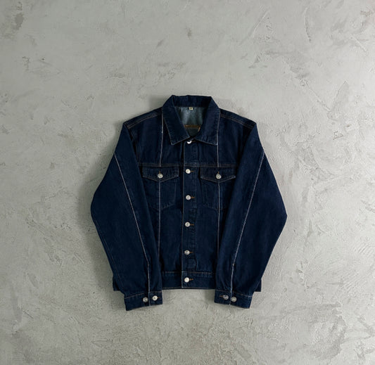 Corteiz C-Star Stitch-Down Denim Jacket Dark Wash