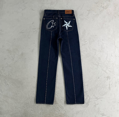 Corteiz C-Star Stitch-Down Jeans Dark Wash