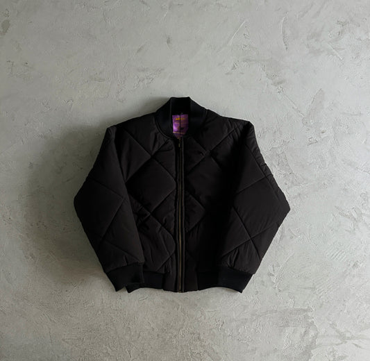 Corteiz Olde English Quilted Bomber Jacket Black