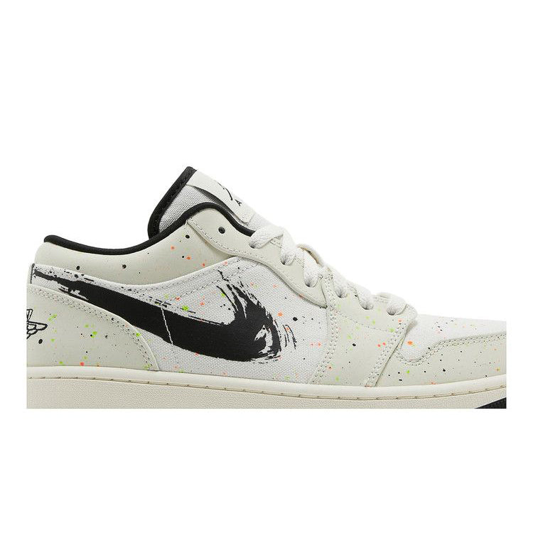 Air Jordan 1 Low 'Brushstroke Swoosh - Paint Splatter'