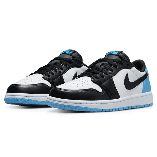 Air Jordan 1 Low Black Dark Powder Blue (W) - The Sneaker Dept