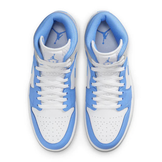 Air Jordan 1 Mid University Blue Grey - The Sneaker Dept