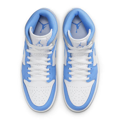 Air Jordan 1 Mid University Blue Grey - The Sneaker Dept