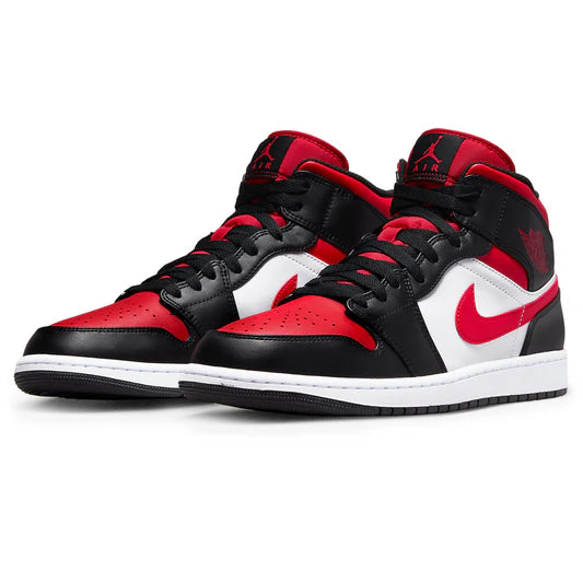 Air Jordan 1 Mid White Black Red (2022) - The Sneaker Dept