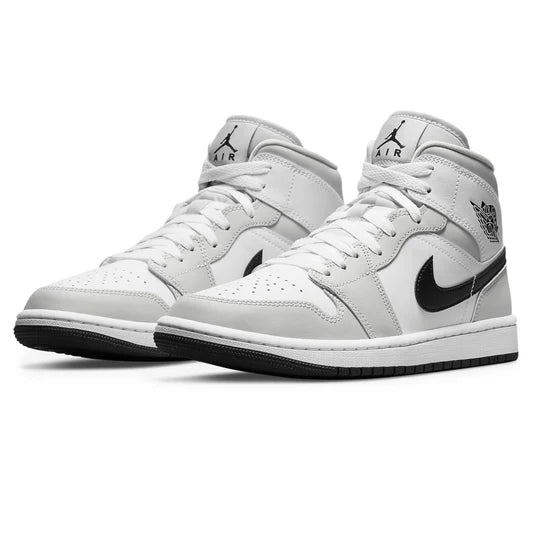 Air Jordan 1 Mid White Light Smoke Grey (W) - The Sneaker Dept